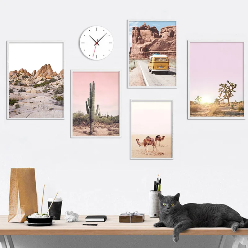 Природа пустыня путешествия пейзаж холст плакат скандинавские огурцы наклейки