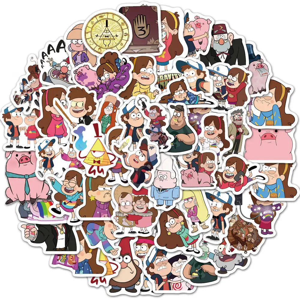 

10/30/50PCS Anime Gravity Falls Stickers Waterproof Graffiti Water Bottle Fridge Guitar DIY Cartoon Decal Sticker for Kid Toy