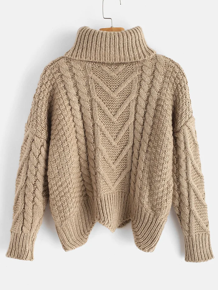 ZAFUL пуловер женский джемпер водолазка красный свитер теплый Рождественский