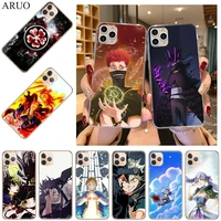phone case for iphone 13 11 12 pro max xs max xr x black clover anime soft tpu silicone for iphone 6s 7 8 plus se2020 back cover