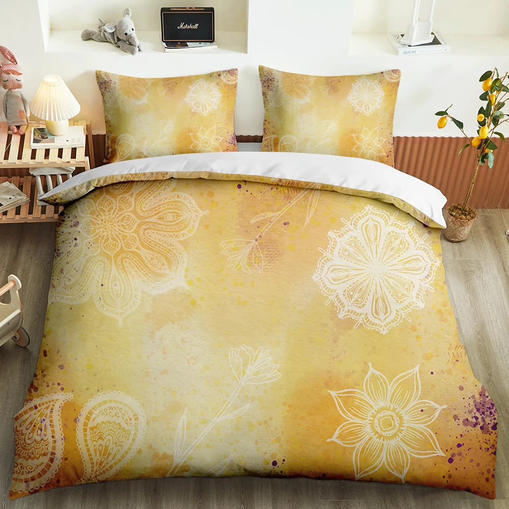 

Custom 3D Print Fashion Chinese Style Lotus Bedding Set Soft Pillowcase Duvet Cover Set Queen King Single Modern Bedroom Decor