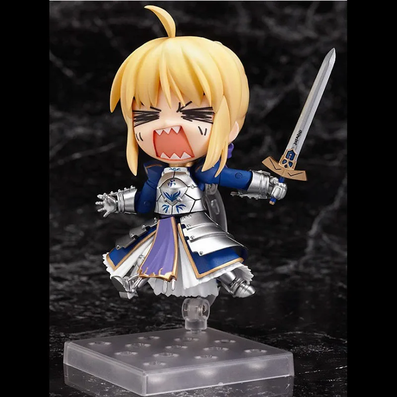 

10CM Anime Fate Stay Night Saber Figurine PVC Action Figure Replaceable Accessorie Model Toy Birthday Gift Movie Collection