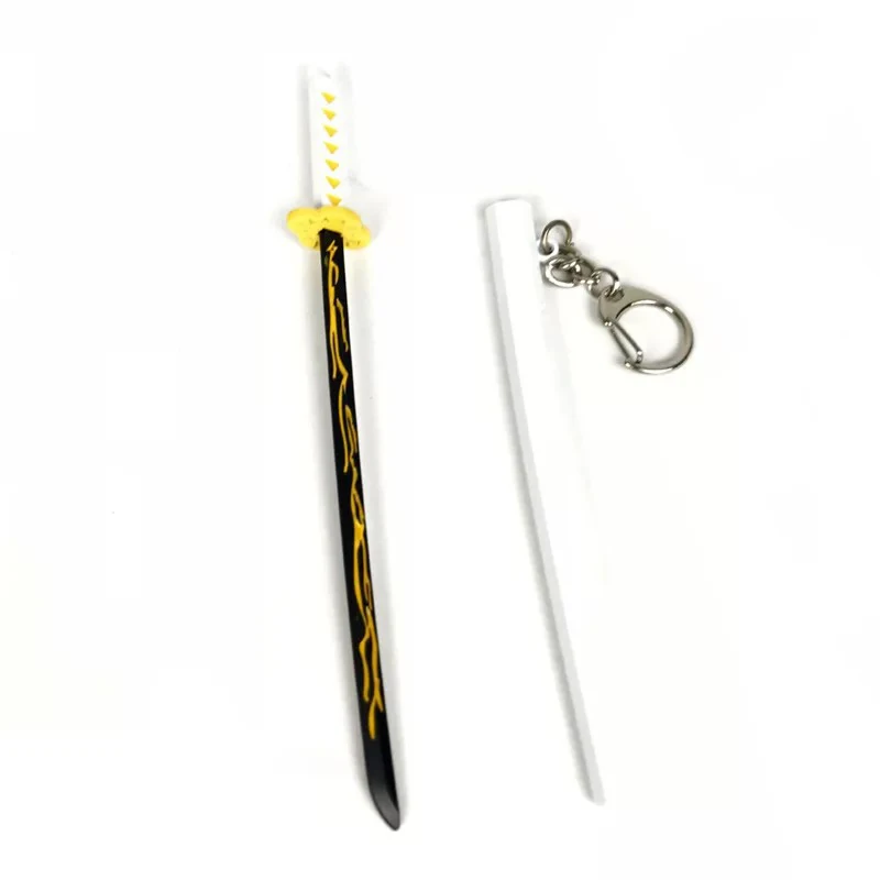 Брелок для ключей с изображением героев мультфильма Demon Slayer брелок в виде меча