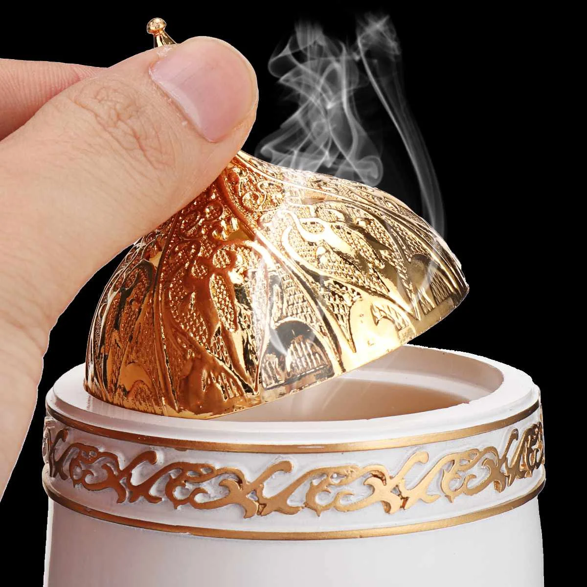 

2021 Arabic Resin Incense Burner Set Middle East Ceramics Incense Holder Aromatherapy Furnace Home Decoration Crafts Christmas