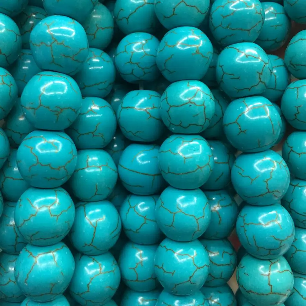 Бесплатная доставка красивые ювелирные изделия 4 мм 6 8 10 синий шарик Howlite для