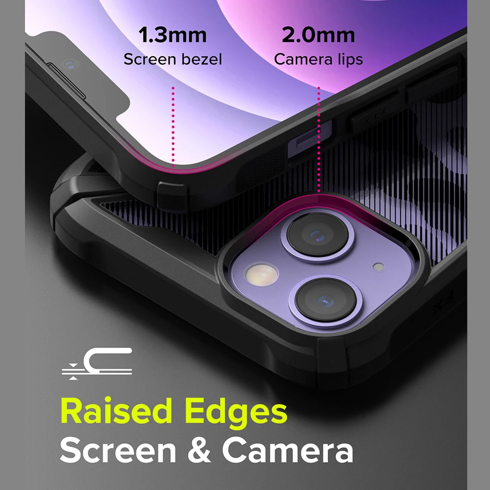 Ringke Fusion-X Case Compatible with iPhone 13  6.1 inch (2021) Camouflage Design Hard Back Shockproof  TPU Frame Cover