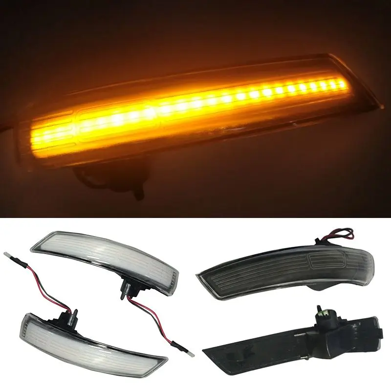 2Pcs Flowing LED Turn Signal Light Side Wing Rearview Mirror Dynamic Indicator Blinker for Ford Focus Mondeo | Автомобили и
