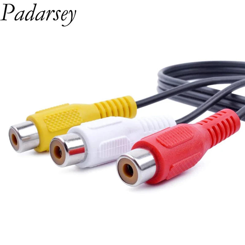 2 шт./упаковка удлинитель для аудиокабеля Padarsey 3 5 мм в RCA стерео аудио кабель папа