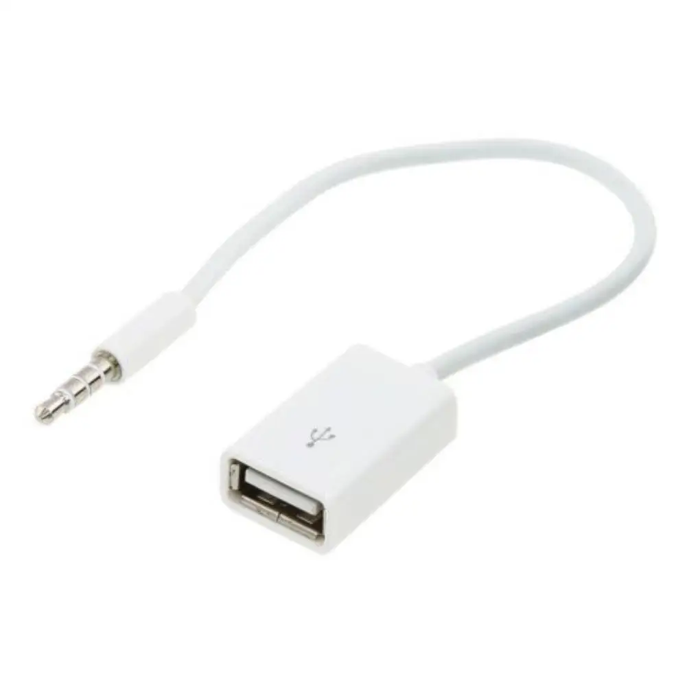 Car MP3 3.5mm Headphone Male To USB Port Adapter AUX Jack Audio Input Cord Cable in stock | Электроника