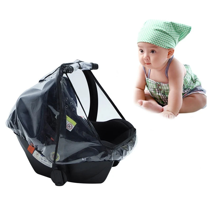 

Baby Car Seat Rain Cover Food Grade EVA Stroller Weather Shield Waterproof Windproof Breathable Clear Raincoat for Newborn