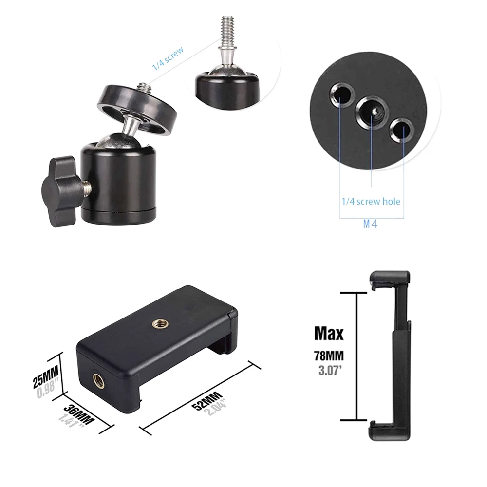 Live Photography Tripod For Phone with Mobile Holder Smartphone Travel Stand for Camera Gopro iPhone Xiaomi Huawei | Электроника