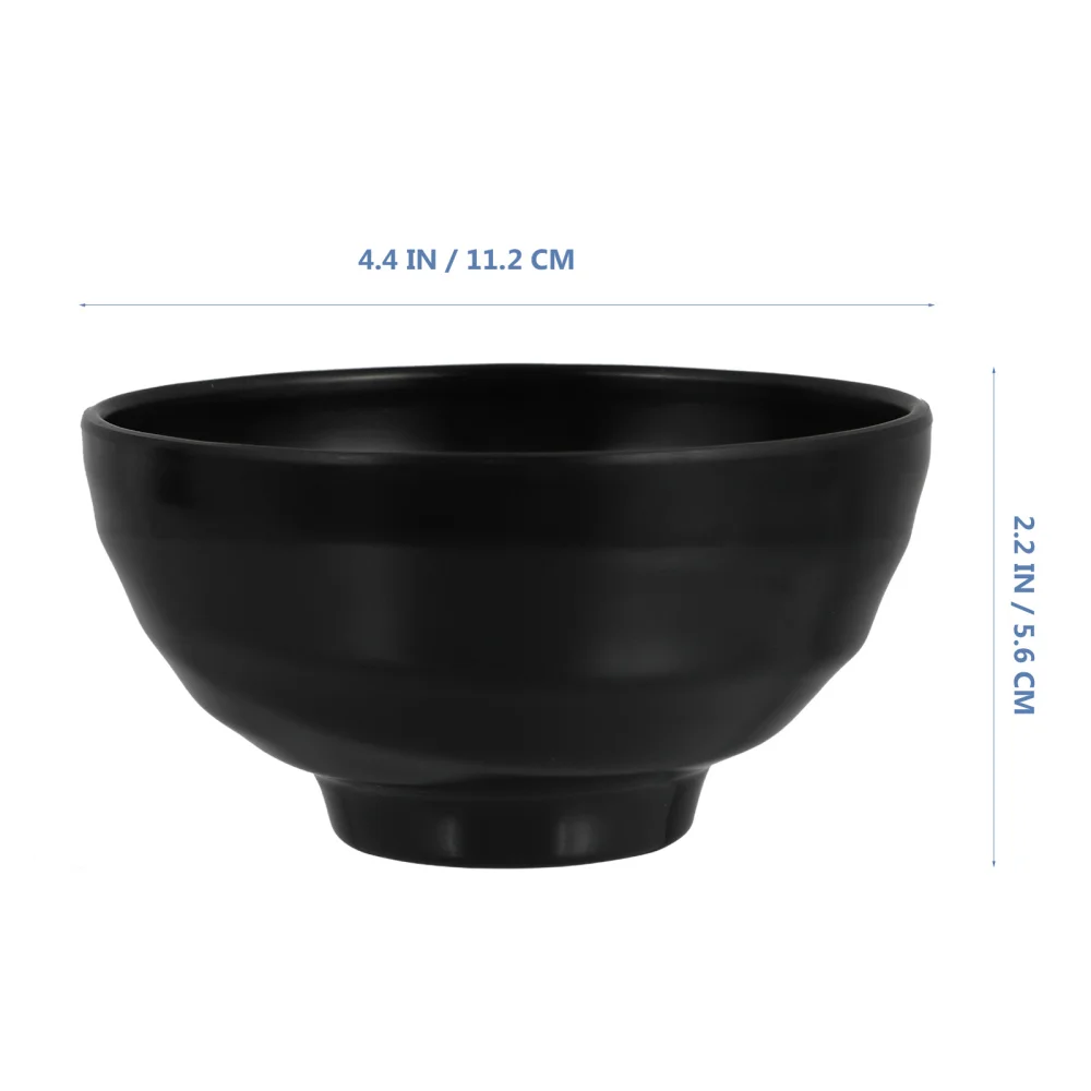 

Durable Melamine Noodle Soup Ramen Bowl for Home Restaurant Hotel (Black)