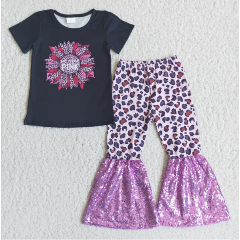 RTS Женская Осенняя фиолетовая футболка с коротким рукавом подсолнухом Dsign черная