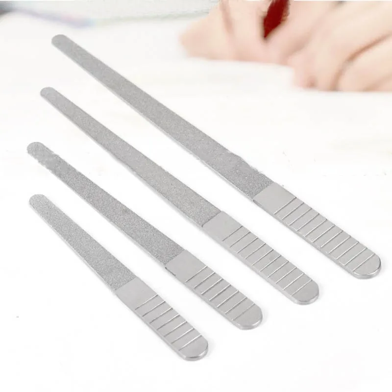 Пилка для дизайна ногтей из нержавеющей стали двухсторонний буфер шлифовальный
