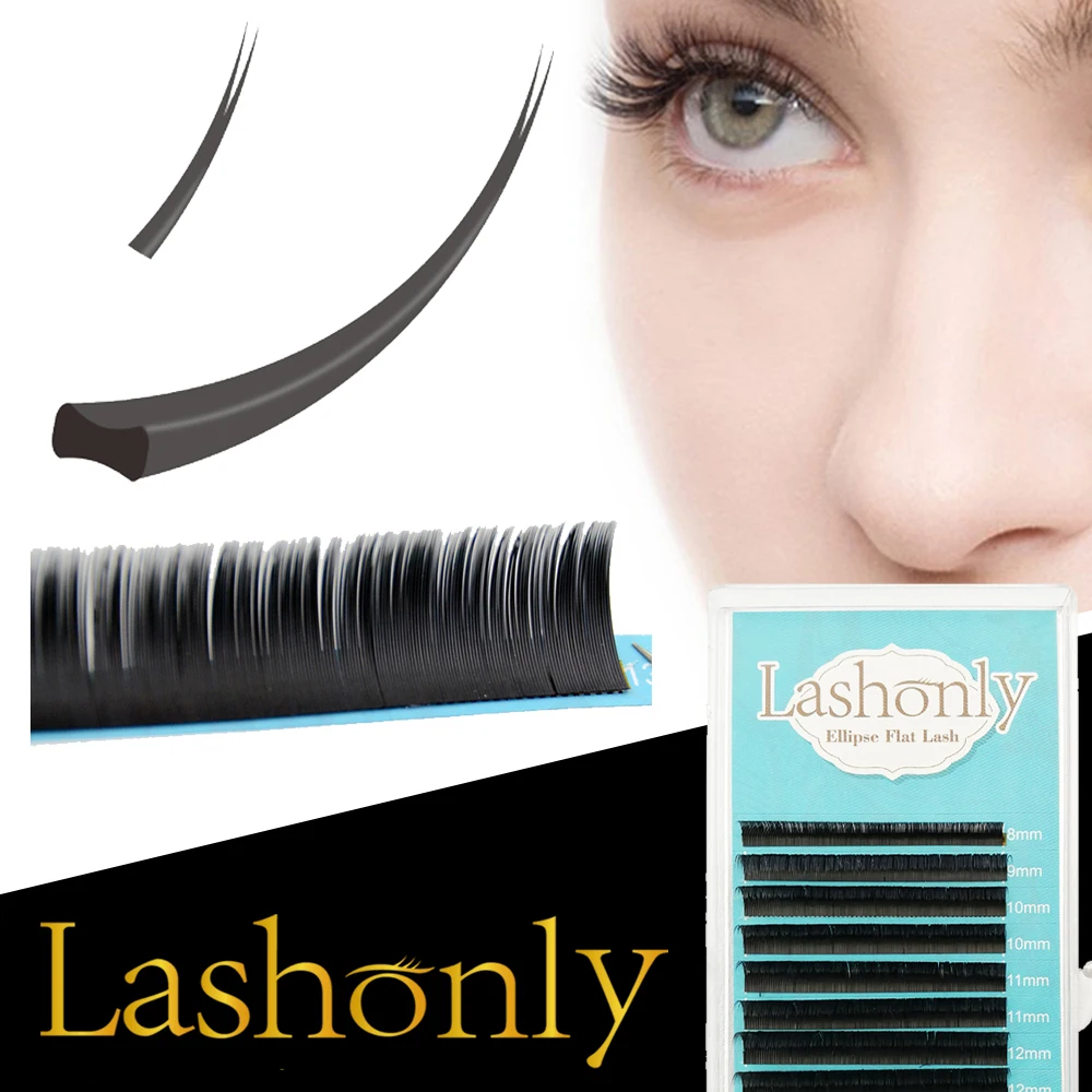 

Ellipse Eyelash Extensions Flat Lashes Faux Mink Cashmere Individual Wholesale Eye Lash Supplies Lashonly