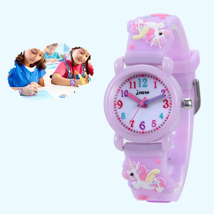 Hot Unicorn Children's Electronic Watch 3D Waterproof Cartoon Colorful Pony Sports Student Wristwatch Kids Cute Gift Clock