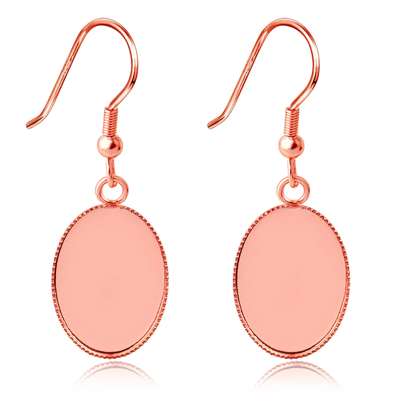 10 шт. кабошоны из нержавеющей стали настройки сережек овальные 13x18 18x25 мм пустая