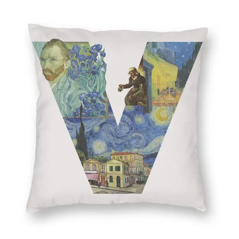 

Винсента Ван Гога коллаж Наволочка на подушку размером 45*45, декоративная украшение 3D печать художественная роспись Подушка Чехол для Гости...