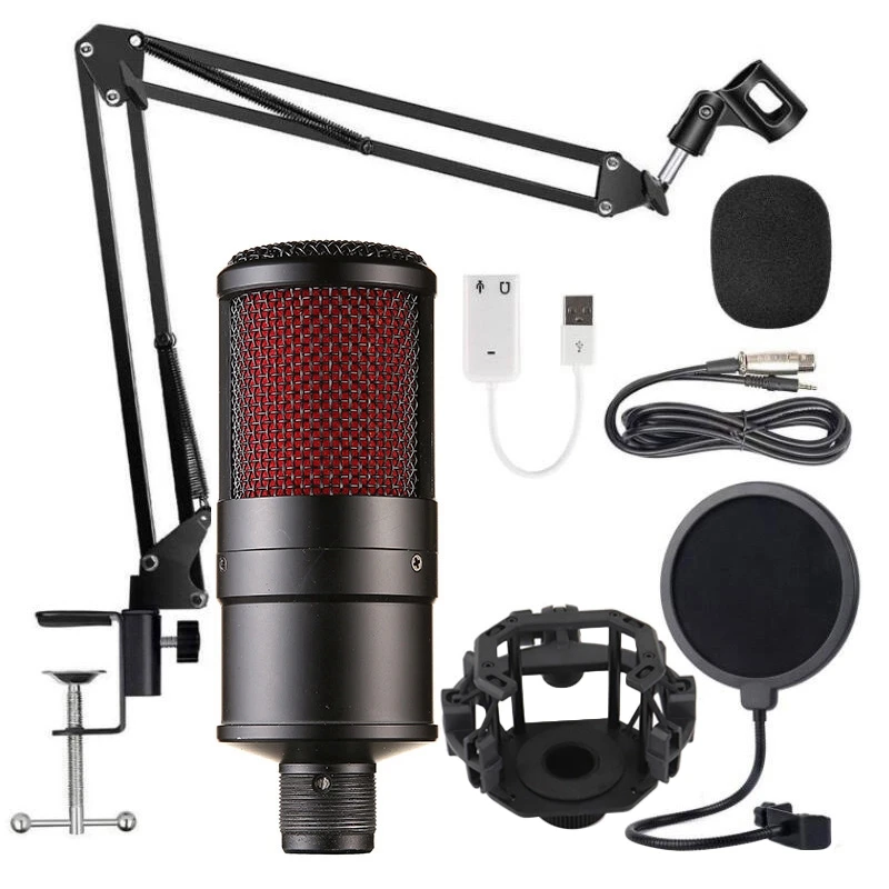 

360° Universal Desktop Bedside Cantilever Bracket Live Broadcast Multifunction K Music Stand V500 Condenser Microphone