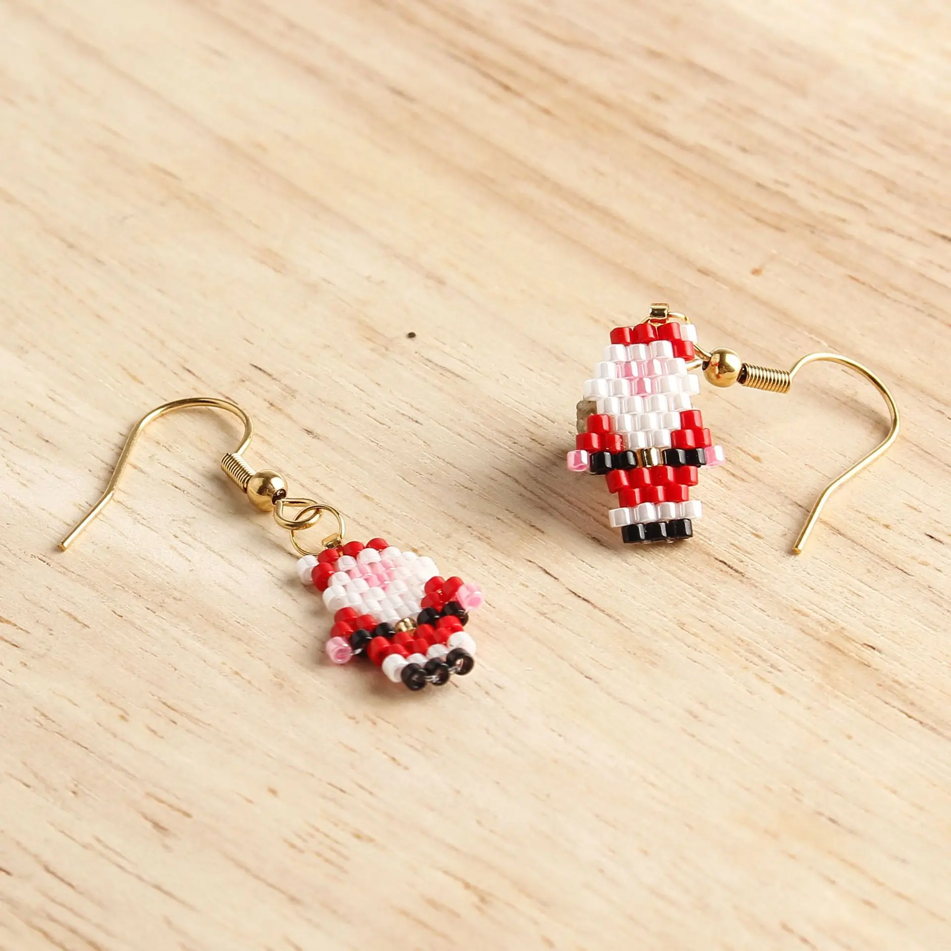 Рождественские украшения Японские Женские серьги Миюки с искусственным