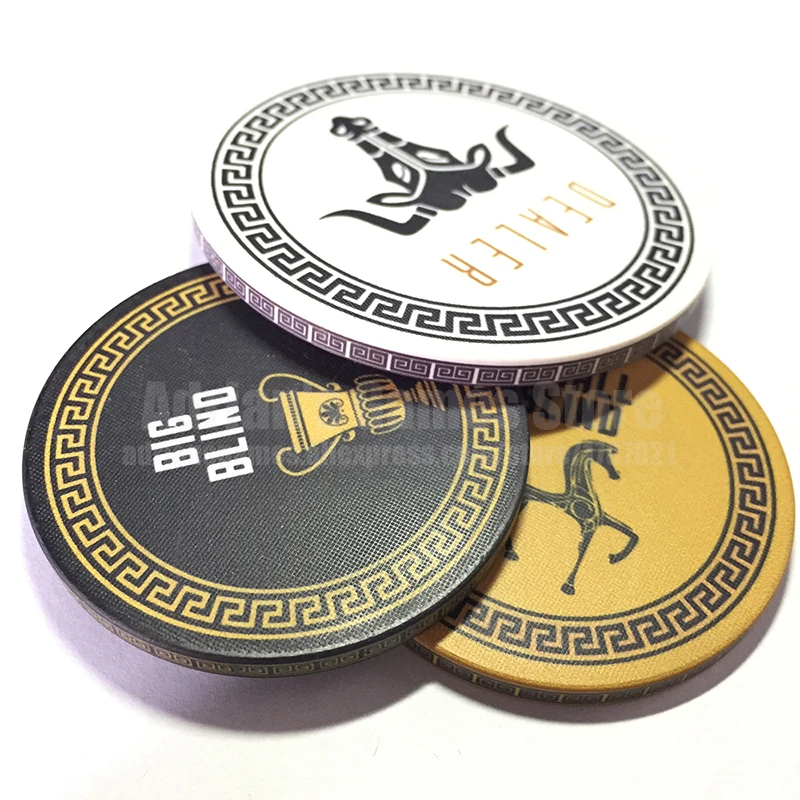 Греция бог Керамика фишки для покера дилер&большой блайнд&малый блайнд Poker Chips