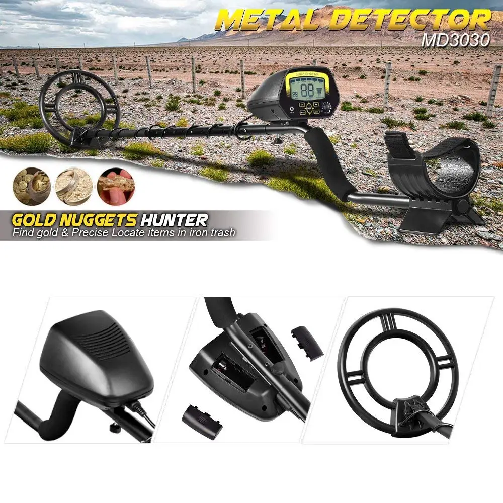 

Newest High Sensitivity MD-3030 Underground Metal Detector Gold Detectors Treasure Hunter Circuit Metales Beach Detection
