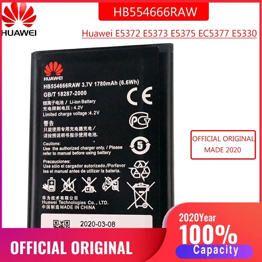 HB554666RAW 100% Новый оригинальный аккумулятор для Huawei 4G Lte WIFI роутер E5372 E5373 E5375 EC5377 E5330