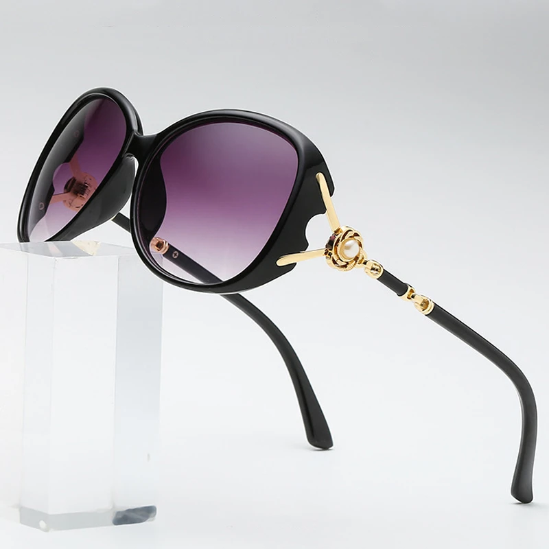 

New Luxury Sunglasses Women Brand Designer Ladies Sun Glasses Oval Shape Fashion Black Gradient Goggle Oculos De Sol Feminino