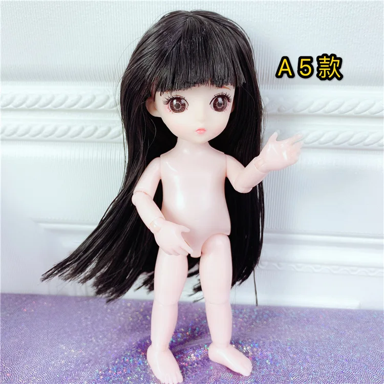 A5 16 см BJD куклы 13 совместный подвижный 1/12 куклы-принцессы игрушки макияж одеваются голый обнаженный милый ребенок кукла игрушка для детей Подарки - Цвет: A5
