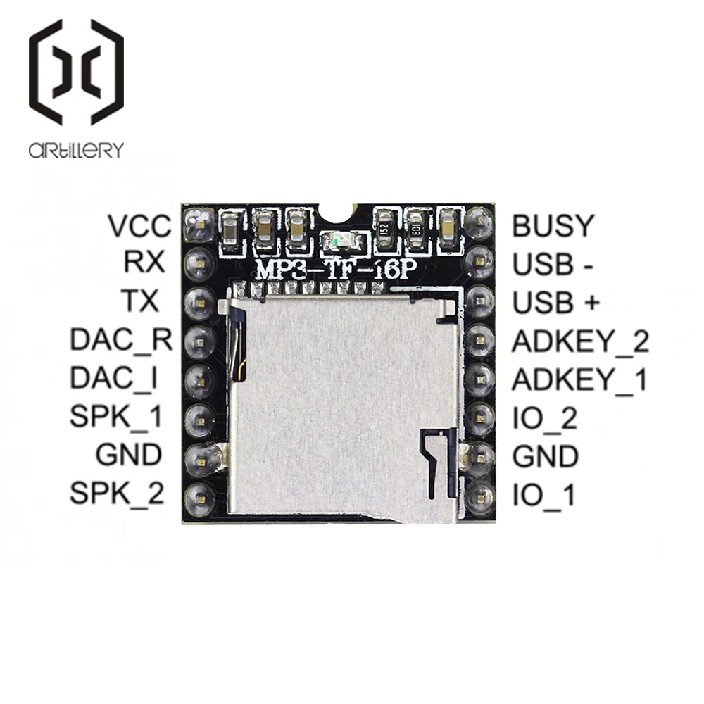 1 шт. мини mp3-плеер модуль с упрощенным выходом динамик MP3-TF-16P для arduino DIY KIT