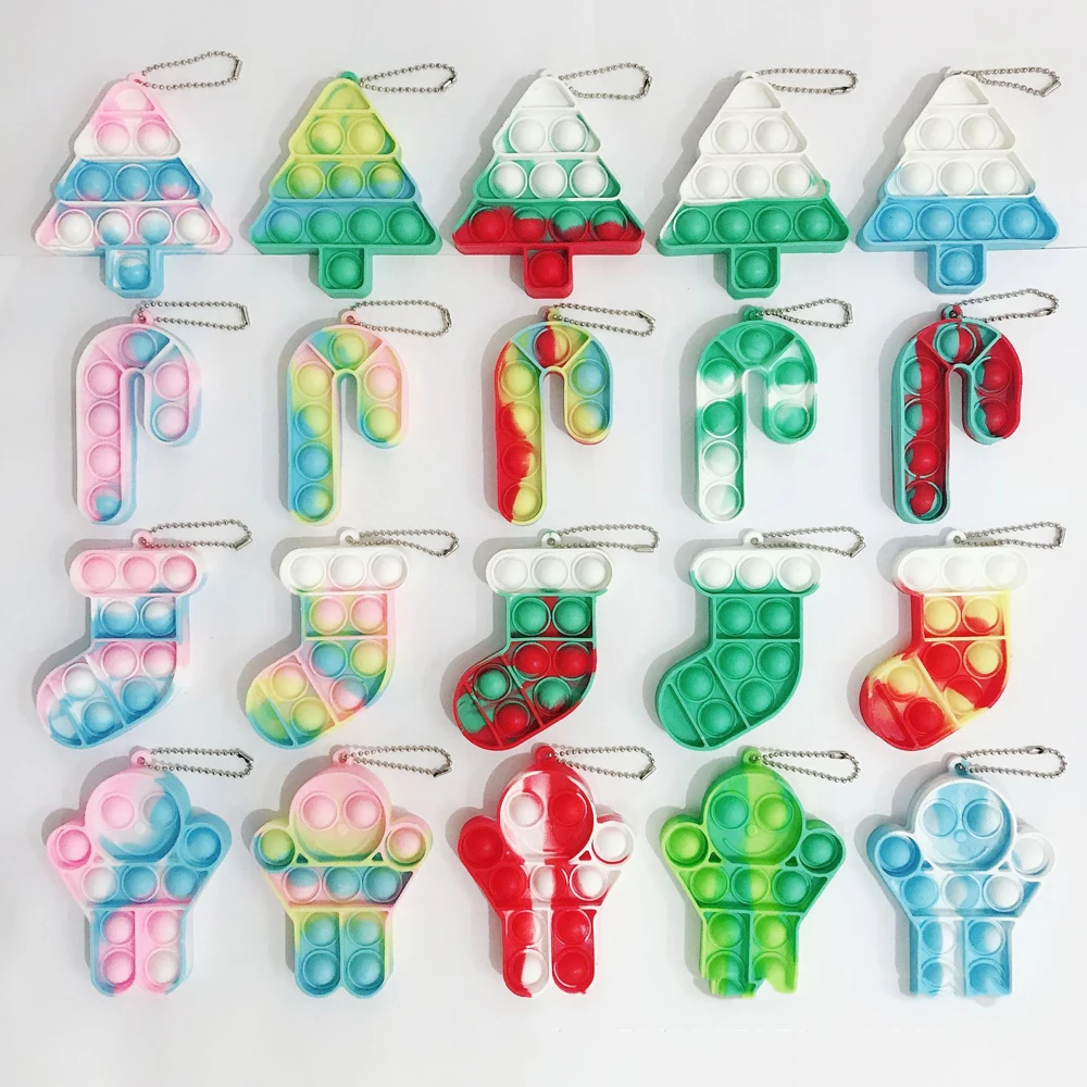 

Новые популярные рождественские украшения, силиконовые игрушки-фиджеты для девочек, милые игрушки для детей, пузырьковая игрушка для пальц...