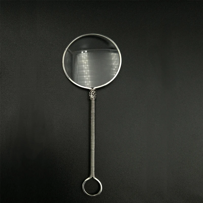 Ручные зеркала для чтения Серебряные очки ручной работы монокль от AliExpress WW