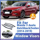 Защитный козырек на окно для Mazda 3 M3 Axela Hatchback Sedan 2014-2019 Vent Cover Trim навесы Защита от солнца Дефлектор дождя