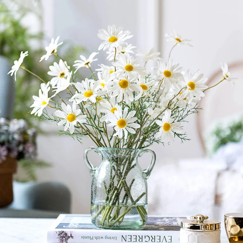 Искусственная ромашка цветы Маргаритка из шелка искусственный букет Свадебный