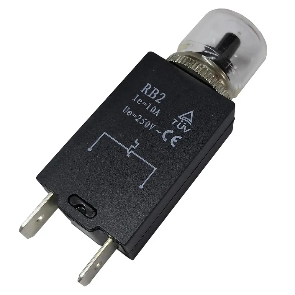 Protetor de Sobrecarga e Curto Disjuntores para o Sistema Elétrico do Motor Circuito Transformador Retificador 2 Pinos 250 v 10a 5 Pcs Rb2