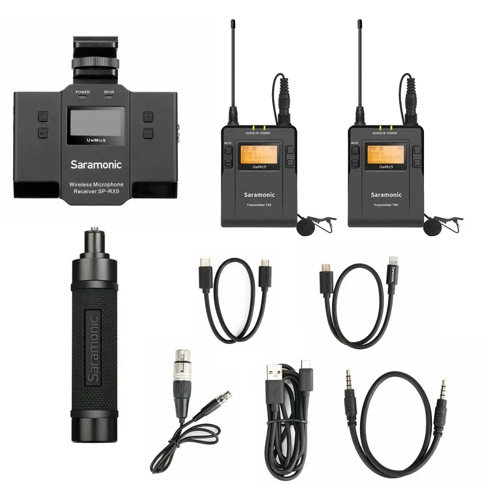 Saramonic UWMIC9 kit12/kit13 УВЧ петличная Беспроводная микрофонная система для видеовещания