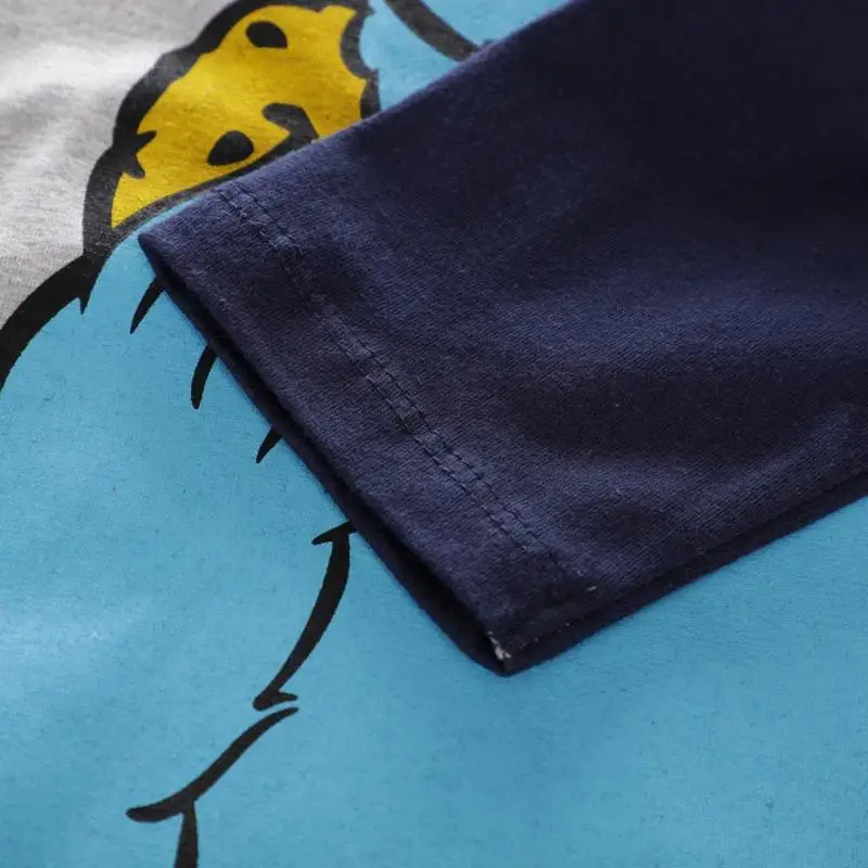 Весенне-Осенняя детская хлопковая Футболка с круглым вырезом футболки длинными