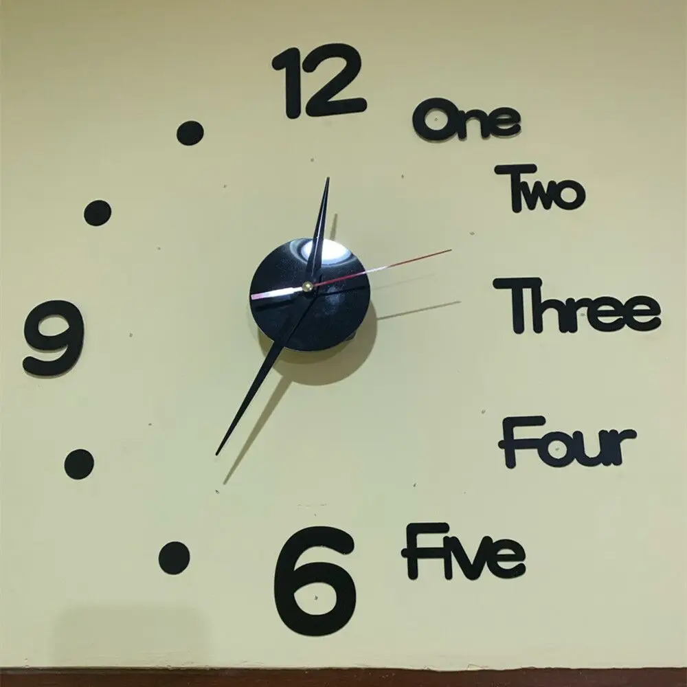 Часы DIY акриловые цифровые настенные часы 3D стереоскопические бесшумные