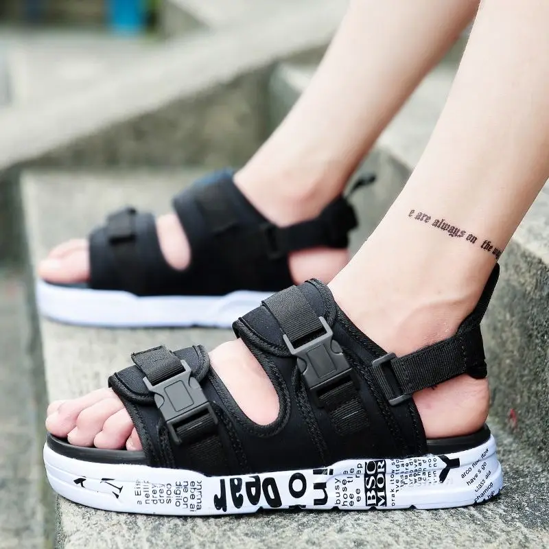 

ULKNN Children Sandals Kids Family Matching Shoes Non-Slip Kid's Sandals Boys 2021 New Summer Antiskid Children's Beach Shoes