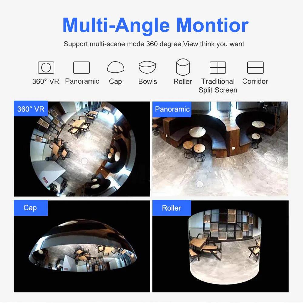 WIFI камера 360 градусов панорамная рыбий глаз HD мини беспроводная ip ночное видение
