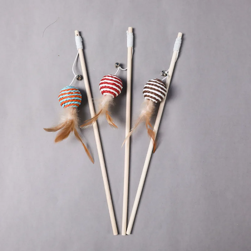 Игрушки для кошек из пеньковой веревки котенок Интерактивная палка забавный кот