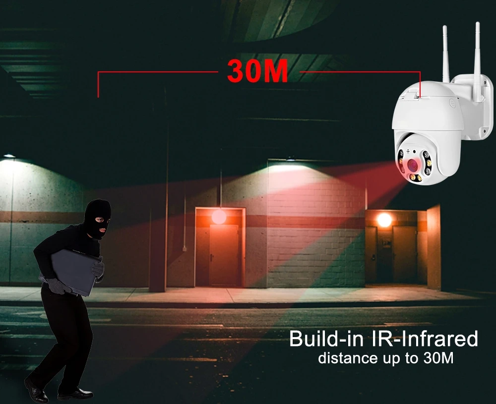 FUERS IP CCTV камера Камера HD1080P купольная камера с WiFi видеонаблюдения дома сигнализации Системы Ночное видение наблюдения удаленный монитор
