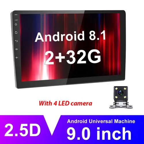 2 32G 4LED Camera Podofo 2din Автомагнитола Android8.1 " 2+ 32G Автомагнитола gps Wifi Автомобильный мультимедийный плеер для Volkswagen Nissan hyundai toyota CR-V Kia - Цвет: 2 32G 4LED Camera