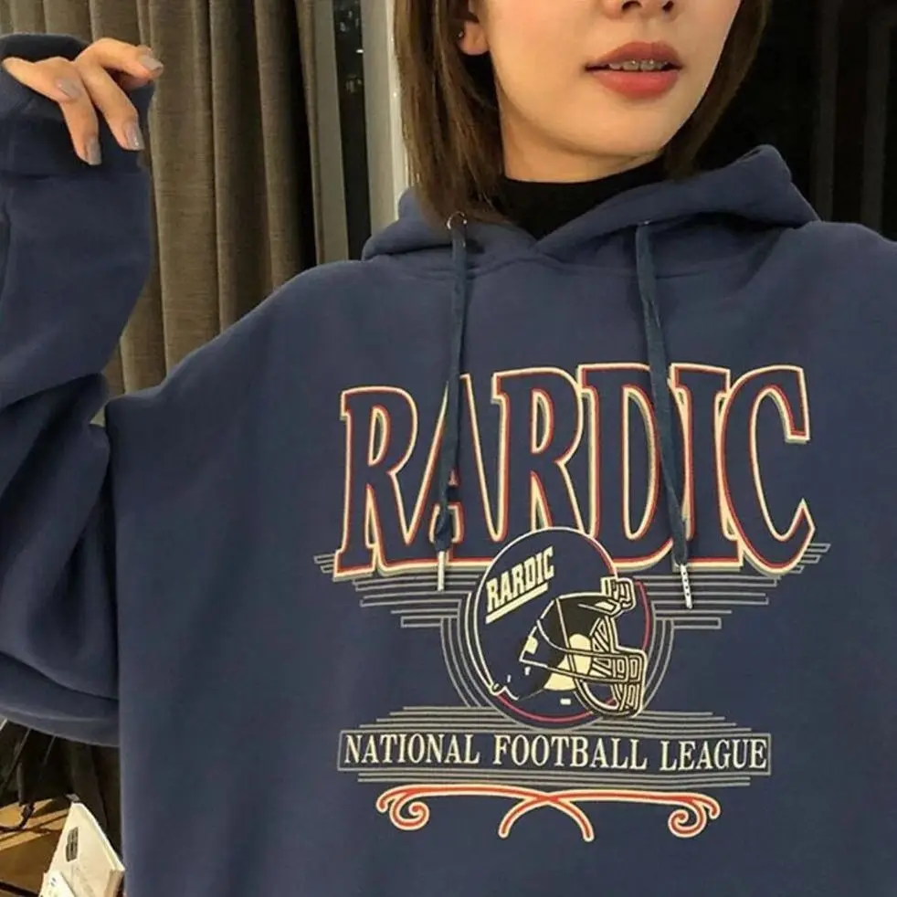 

plus velvet thick hooded sweatshirt women's autumn winter new loose Korean style Streetwear women tops harajuku hoodie