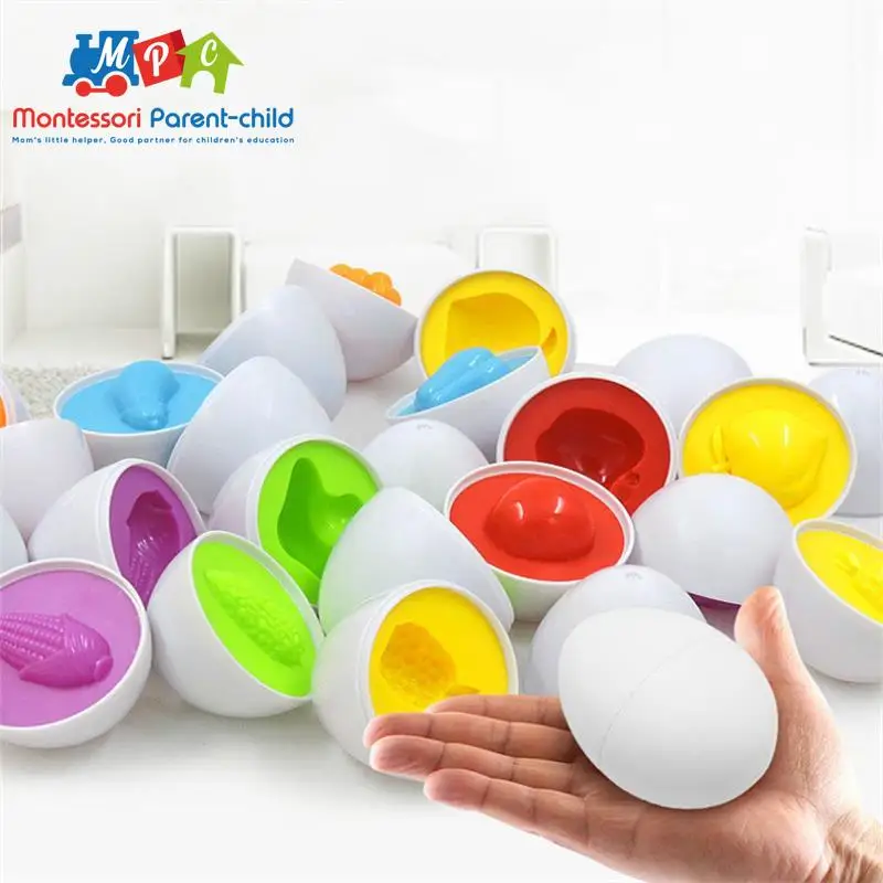 6 шт имитационное яйцо детей 3D головоломка Монтессори образование Популярная