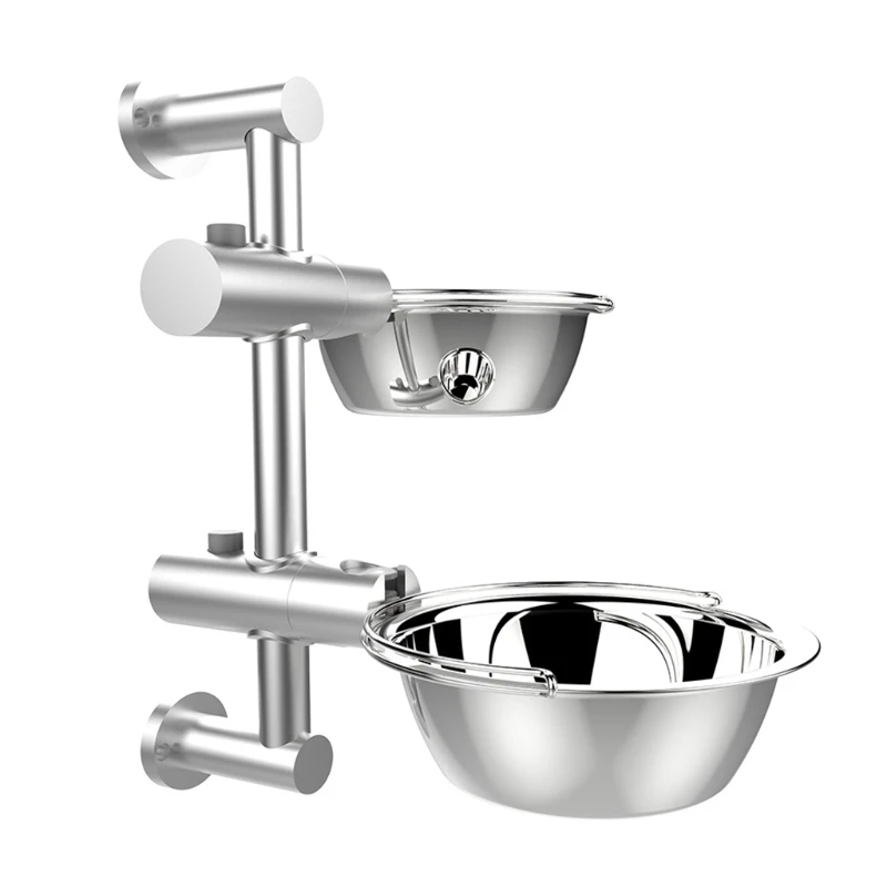 

Pet Adjustable Aluminum Alloy Non-slip Lifting Bowl Feeding Container Dog Cat Feeder Food Dispenser H05E