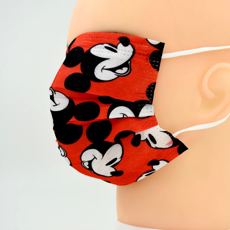 Одноразовая маска для девочек защитный чехол лица с героями мультфильмов Диснея