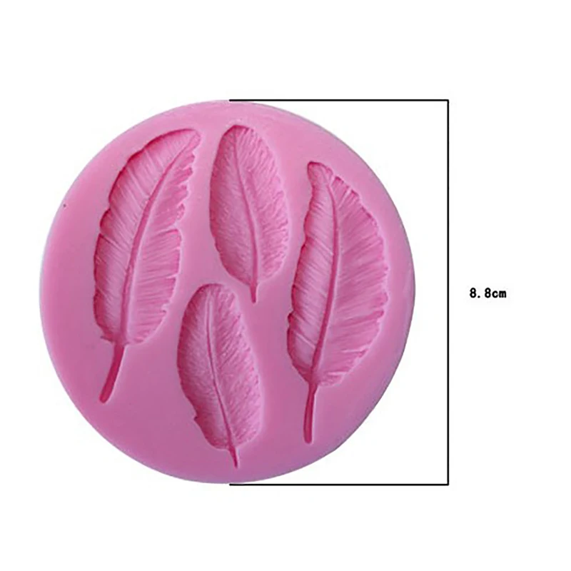 

M-coos Feather Fondant Mold Cake Chocolate Silicone Mold Home Kitchen Baking Tool Epoxy Craft Mould Cake Decorating Tools
