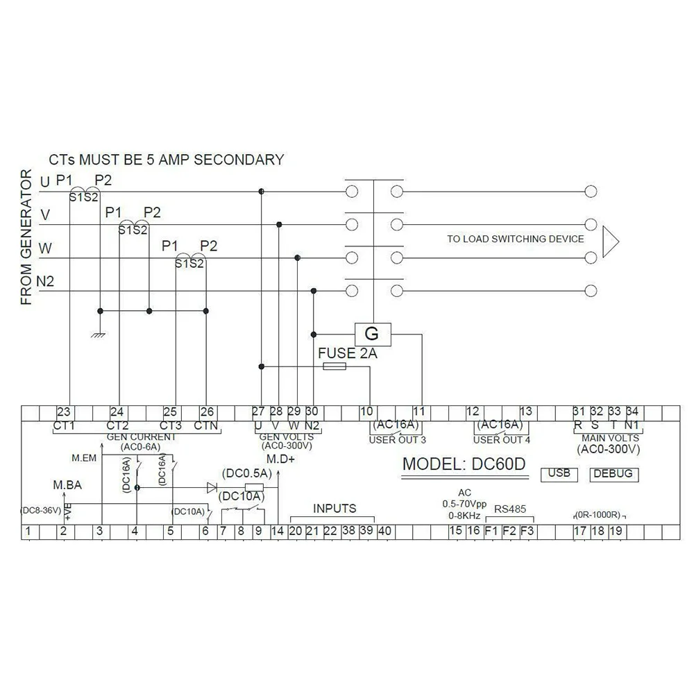 

DC62D Generator Set Controller For Diesel/Gas Genset Parameters Monitoring Adapt To 3P4W, 1P2W, 2P3W