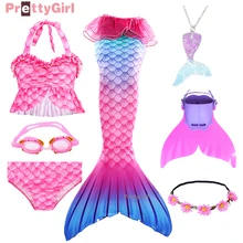2021 Hot Mermaid Tail for Girls Mermaids Costume Cosplay Swimsuit Swimable Mermaid Dress for Party Beach Surfing Children Bikini